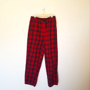Pendleton red plaid cotton flannel PJ pants